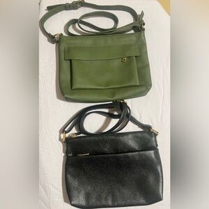 2 PK -Crossbody Bag - Olive Green & Black- Set of 2